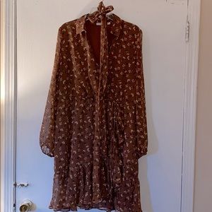 Eva Mendes Faux Wrap Dress